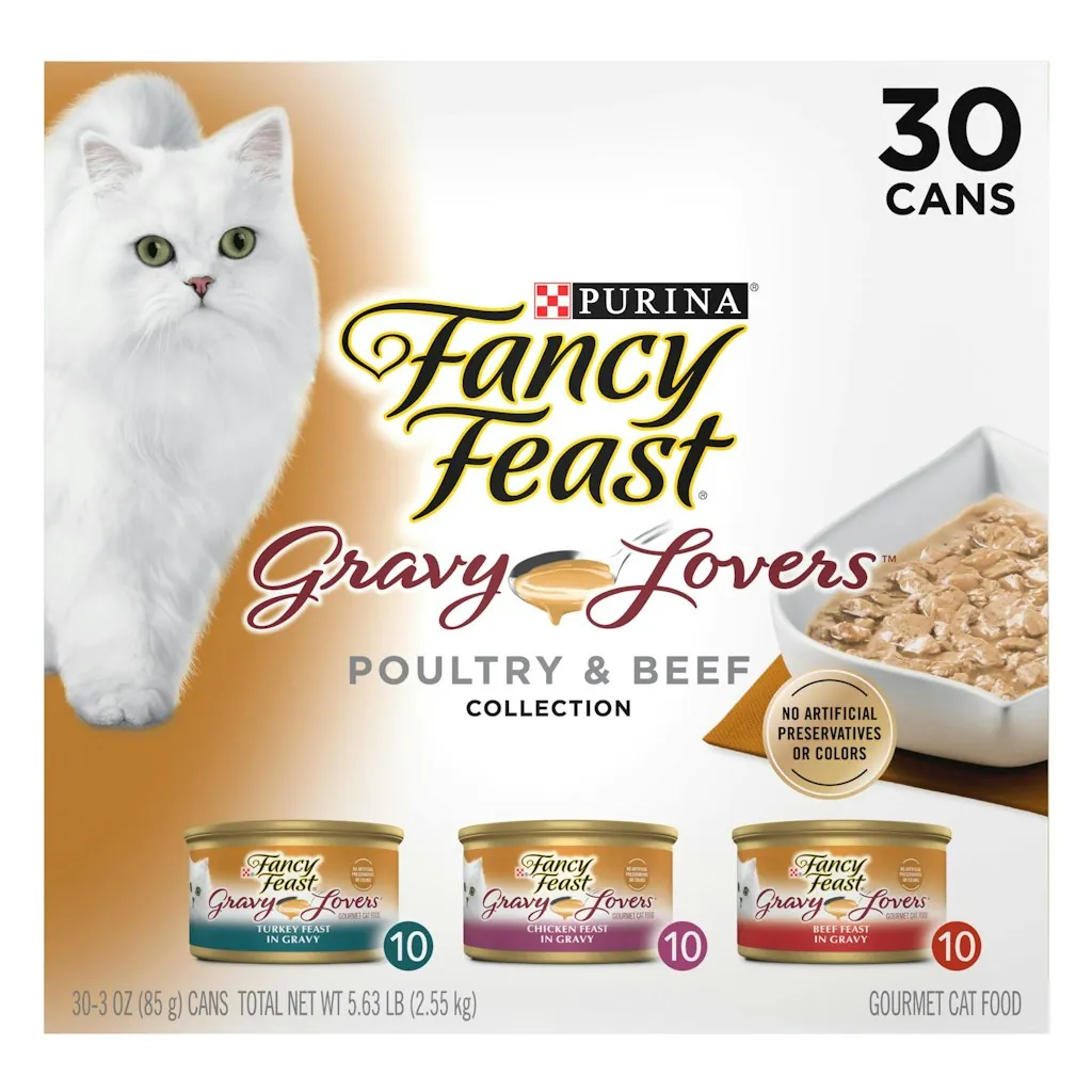 Purina Fancy Feast Gravy Lovers Poultry & Beef Variety 30-Pack