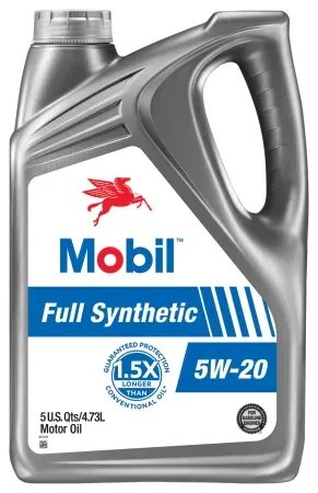 5 Quart Mobil 5W-20 Full Synthetic Motor Oil