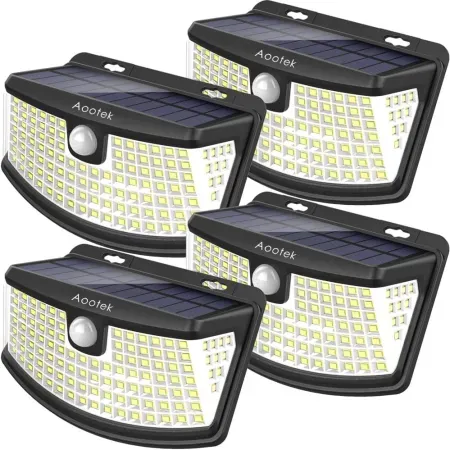 4-Pack Aootek 120-LED Solar Motion Sensor Lights