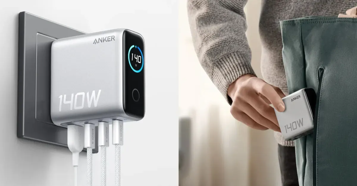 Anker’s 140W 4-port MacBook charger with smart display is