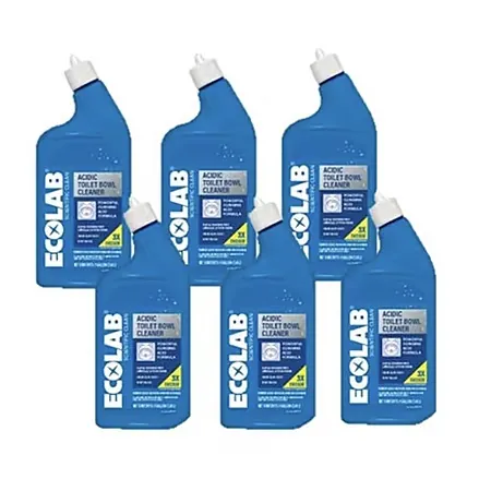 6-Pk 32-Oz ECOLAB Acidic Toilet Bowl Cleaner & Limescale Remover