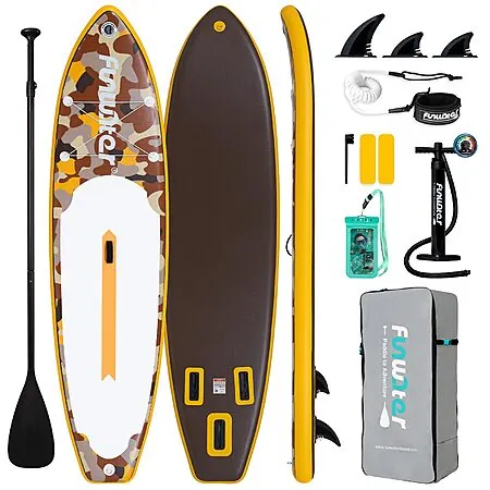 11' x 33" FunWater Camouflage Inflatable Stand-Up Paddle Board Set (Various)