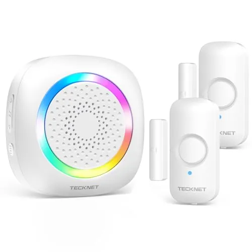 TECKNET Wireless Door Sensor Chime Alarm 1000Ft Range