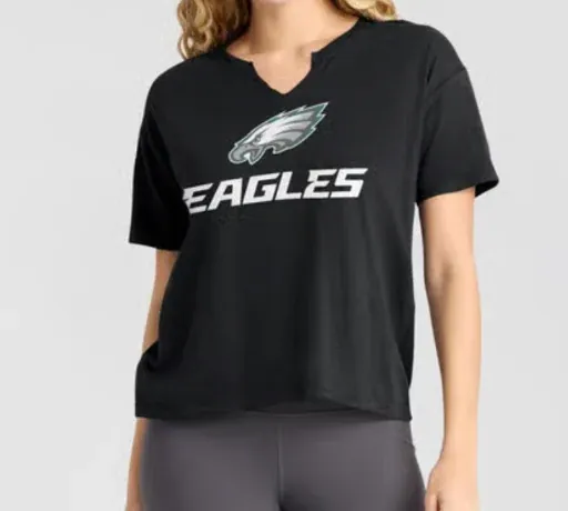 Women's Fanatics NFL Philadelphia Eagles Home Logo V-Notch Tee