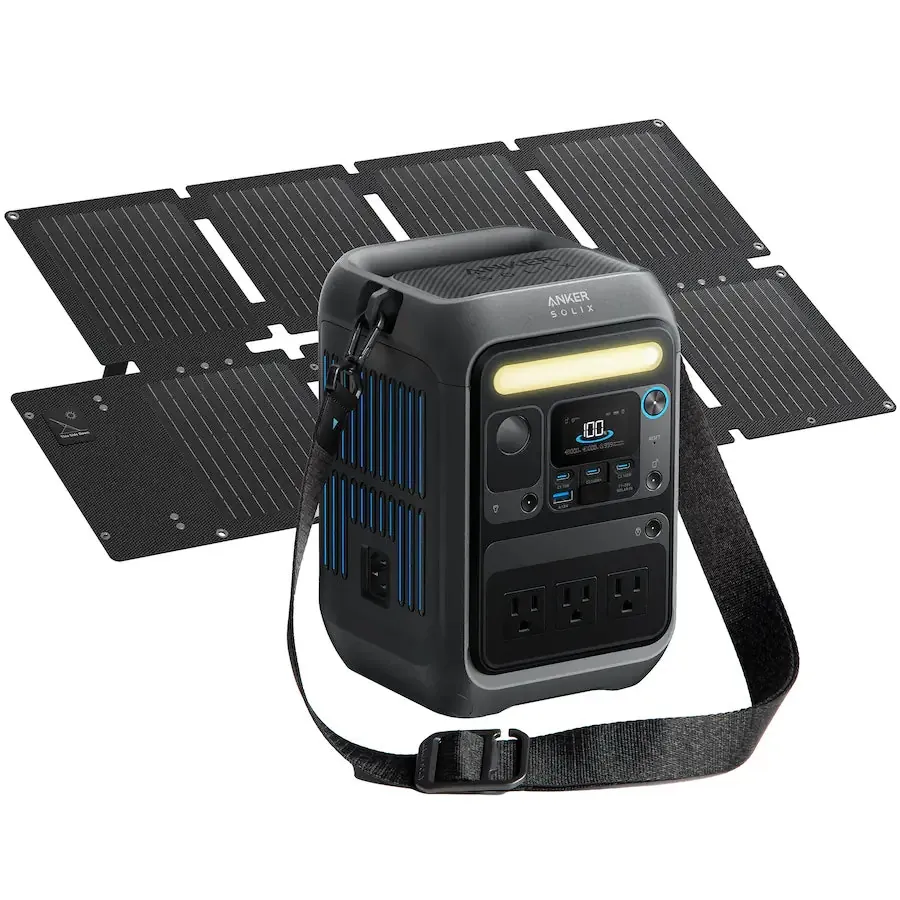 Anker Solix C300X 288Wh Portable Power Station w/ 60W Solar Panel