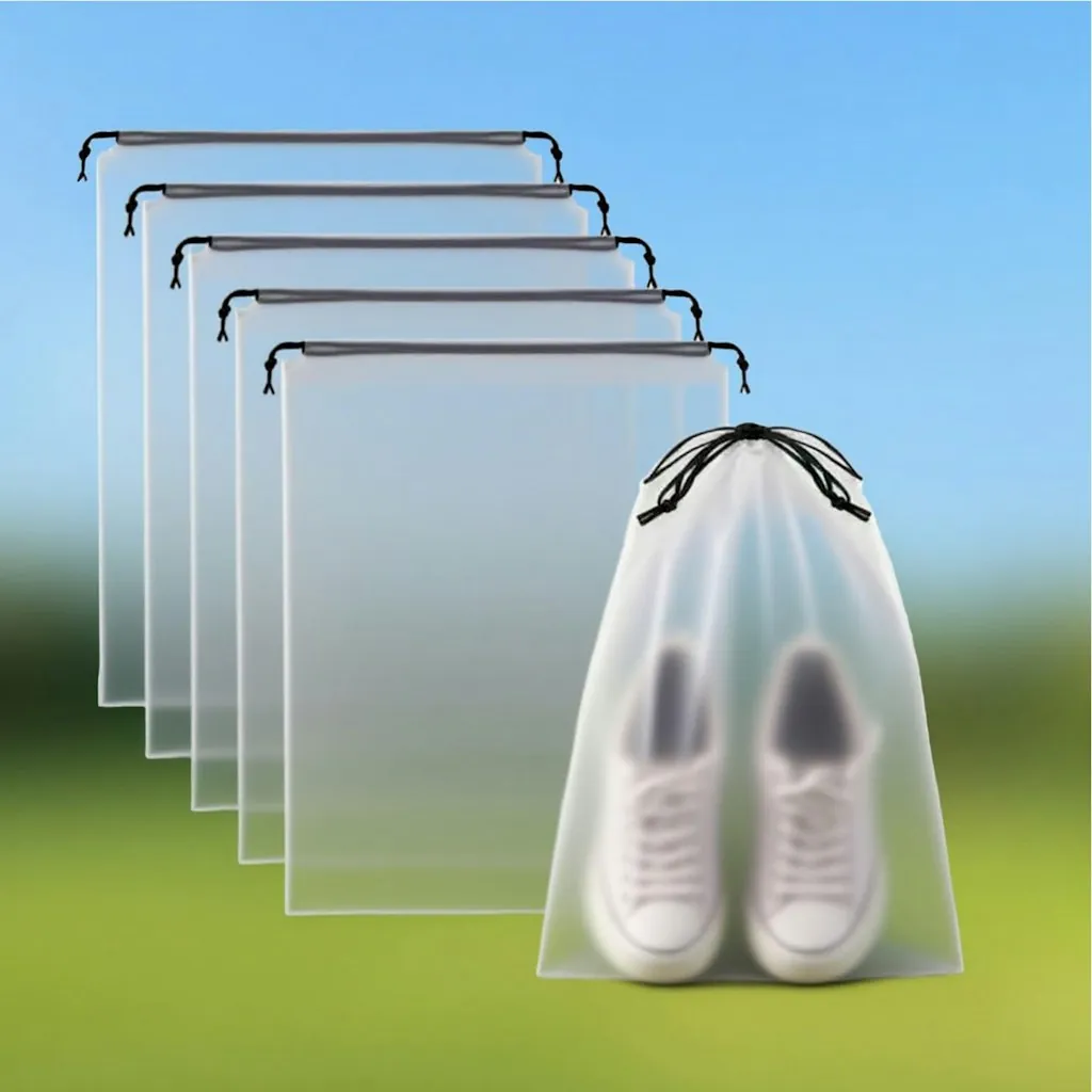 Clear Shoe Bags for Travel 6-Pack