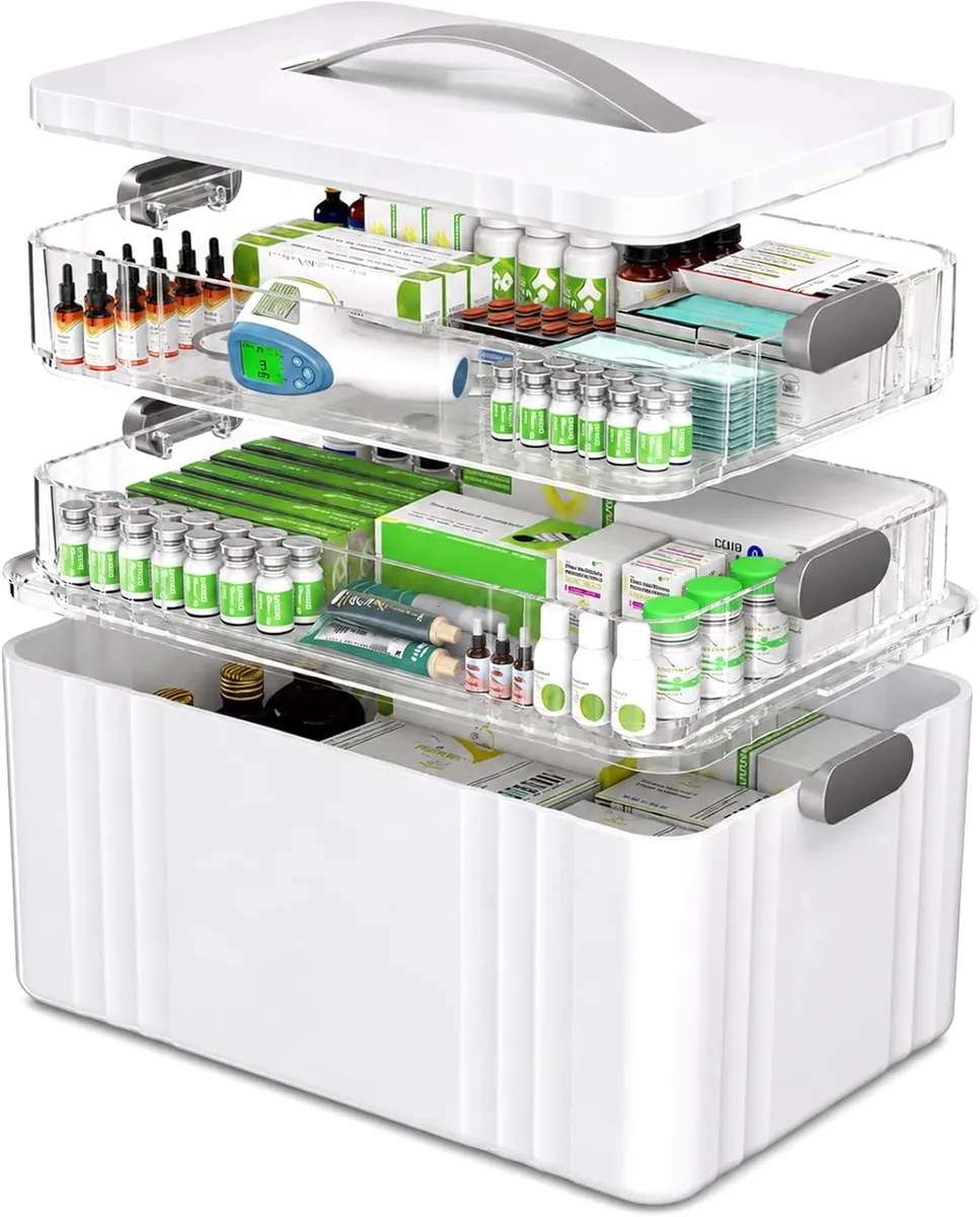 ARSTPEOE 3-Tier Medicine Organizer