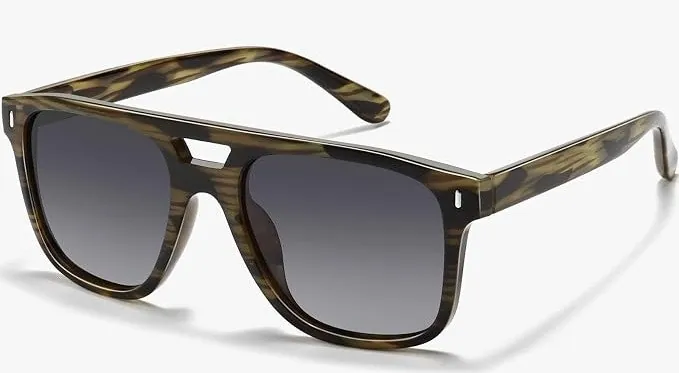 Men's Aviator Polarized Sunglasses: 1-cent + free shipping w/