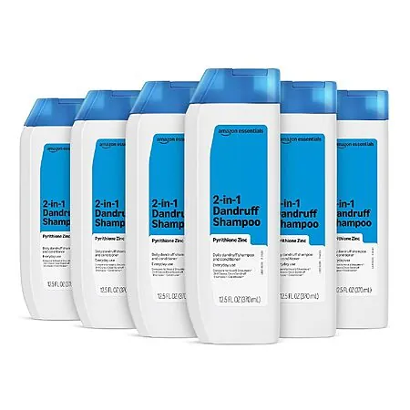 Prime Members: 6-Pk 12.5-Oz Amazon Essentials 2-in-1 Dandruff Shampoo & Conditioner