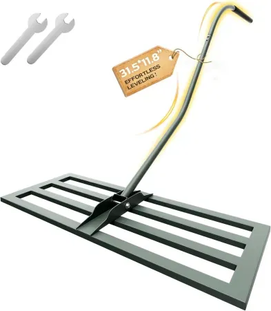 HamRoRung 31.5" x 11.8" Heavy Duty Lawn Leveling Rake