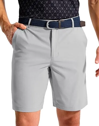 Obla Men's Golf Casual 9" Flat Front Dress Shorts