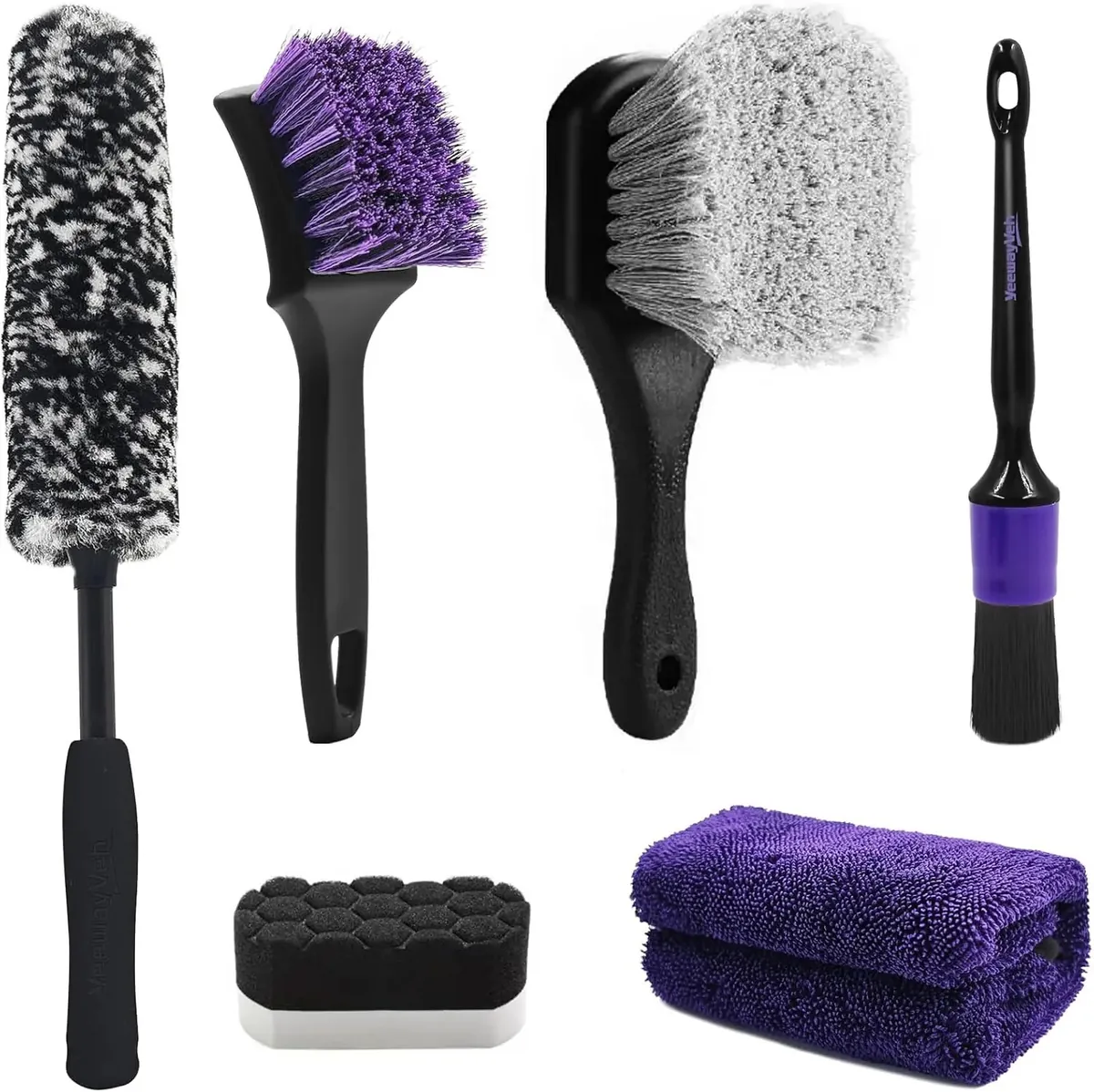 Car Wheel and Tire Brush Detailing Kit by YeewayVeh