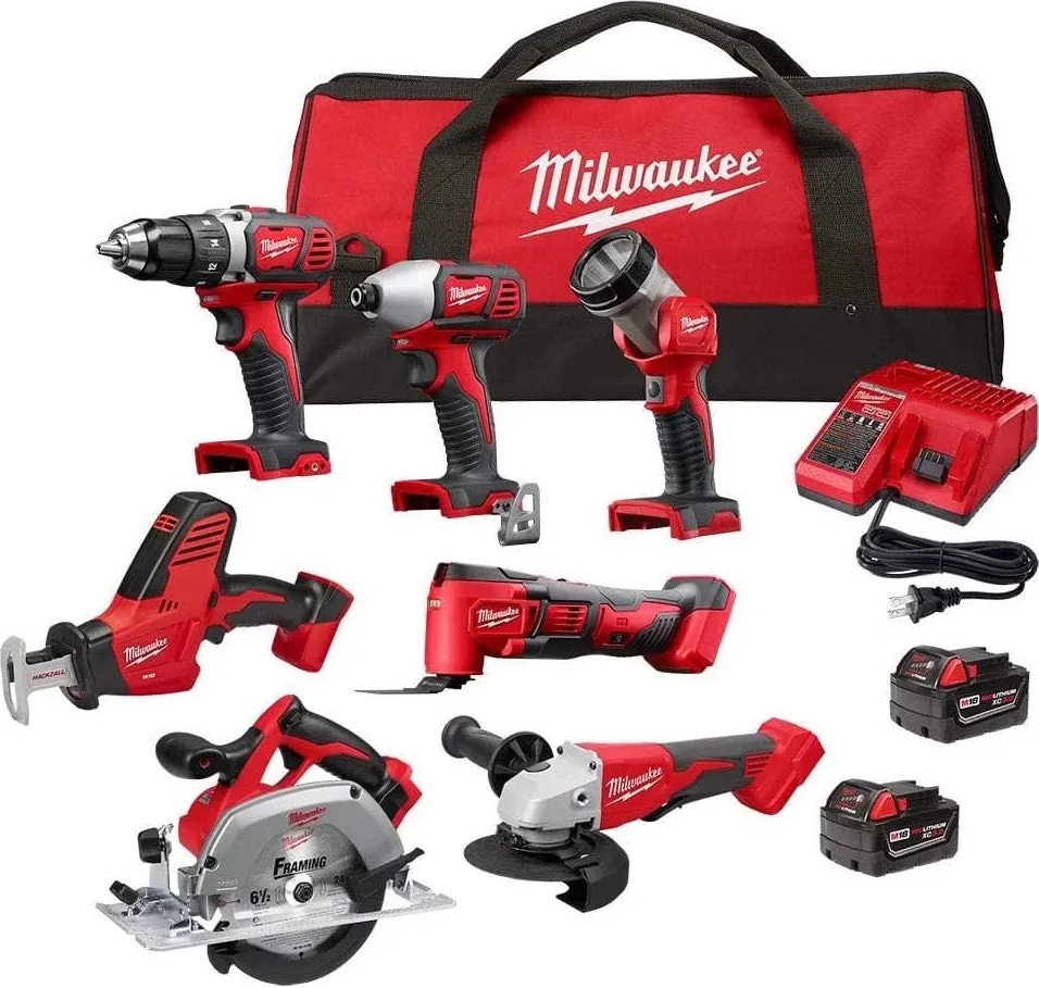 Milwaukee M18 18V 7-Tool Lithium-Ion Cordless Combo Kit