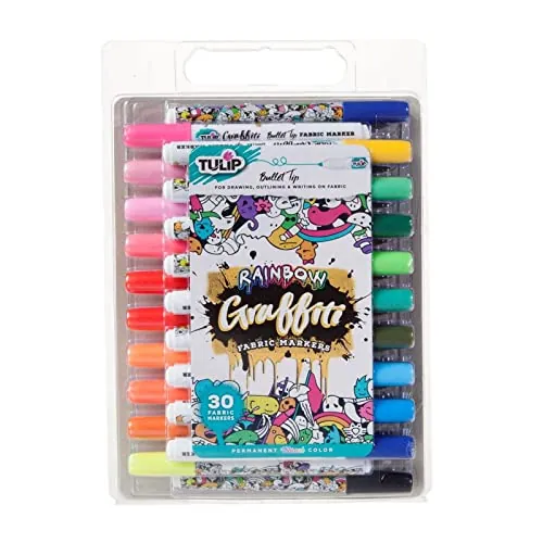 TULIP Graffiti Fabric Markers 30-Pack