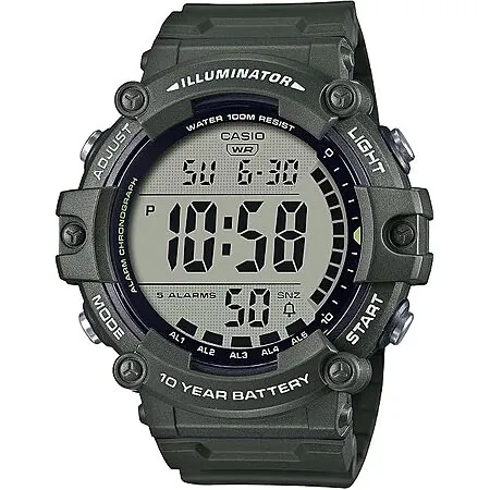 51.3mm Casio Men's AE1500WH Series Illuminator Digital Sport Watch (Green)