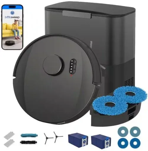 UltraVision Pet Combo Robot Vacuum with 25K Pa Suction and 1.5 Gal Dock