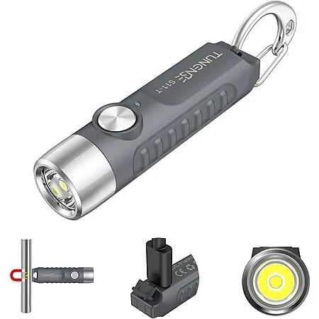 TUNENGE S11-T 500-lm USB-C Rechargeable EDC Keychain Flashlight (Various)