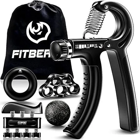 Prime Members: 5-Pc FitBeast Hand Grip Strengthener Workout Kit (4 Colors)