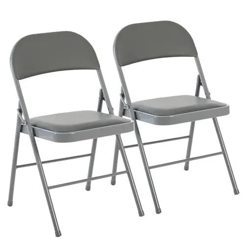 DUMOS Padded Folding Chairs 2 Pack