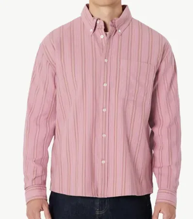 Amazon Essentials Men's Modern Oversized-Fit Cotton Button-Down Shirt