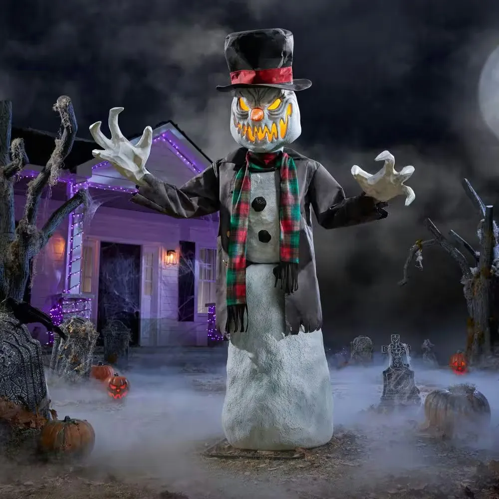 Home Accents Holiday Wicked Woods 6.5-Foot Animated LED Snarling Snowman