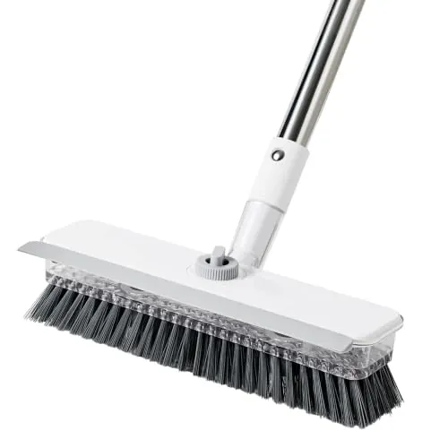 Mitclear 3 in 1 Floor Scrub Brush with Long Handle