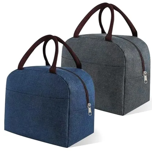 6L Insulated Bags (Blue & Gray) - 2 Pack