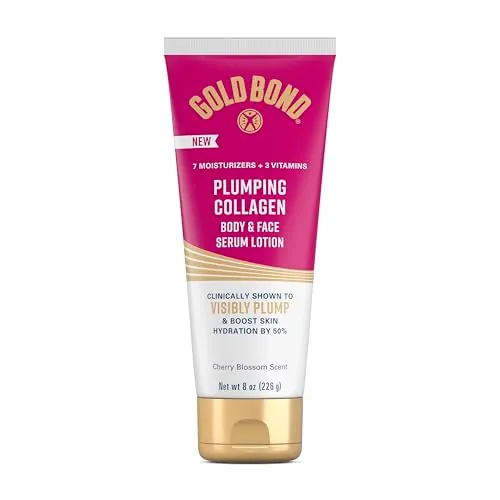 Gold Bond Plumping Collagen Body & Face Serum Lotion (Cherry Blossom) 8-Ounce