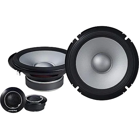 Alpine S Series 6.5" Hi-Res Car Speakers w/ Glass Fiber Cone in Black (Pair)