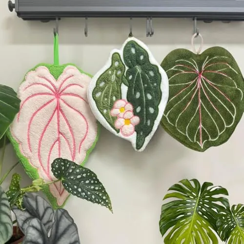 GYW Funny Leaf Hand Towels for Bathroom Kitchen
