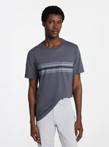 George Men's 100% Cotton Short Sleeve Slub Pocket Tee