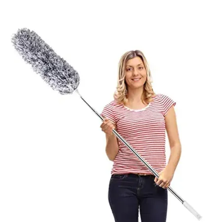 DELUX Microfiber Feather Duster Extendable Duster w/ 100" Extra Long Pole