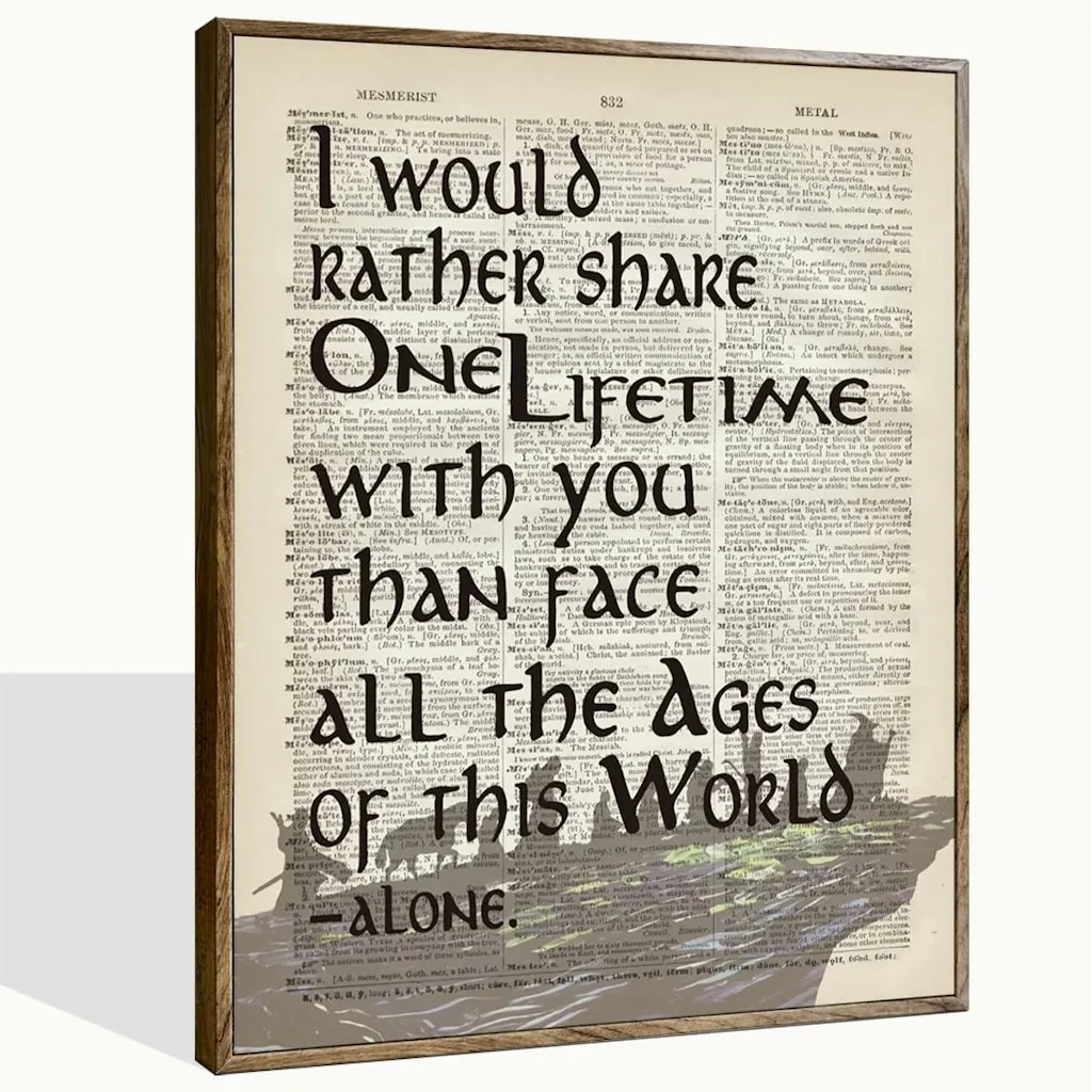 Lord of the Rings 12" x 15" Arwen Quote Framed Poster