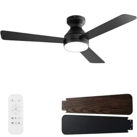 AERUPHOL 42" Flush Mount Ceiling Fan with Light