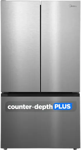 Midea Counter-Depth PLUS 26.5-cu ft 36-in Wide French Door Refrigerator with Dual Ice Maker