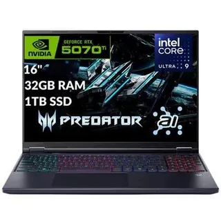 Acer Predator Helios Neo 16 AI - Ultra 9 275HX + RTX 5070 Ti (140W) (Cert. Refurb - 2yr Warranty)