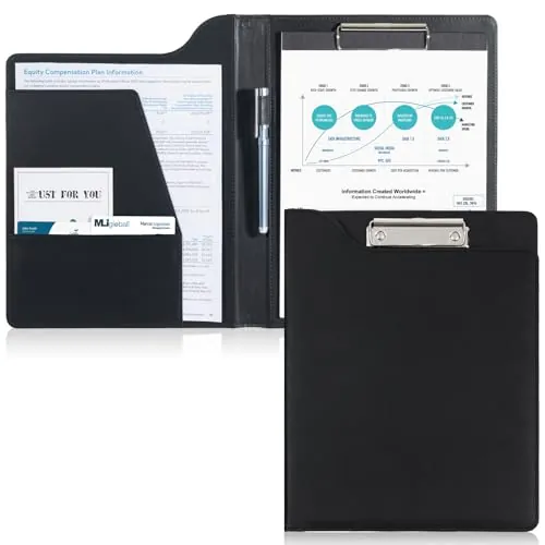 ProCase A4 Leather Padfolio Clipboard Folder