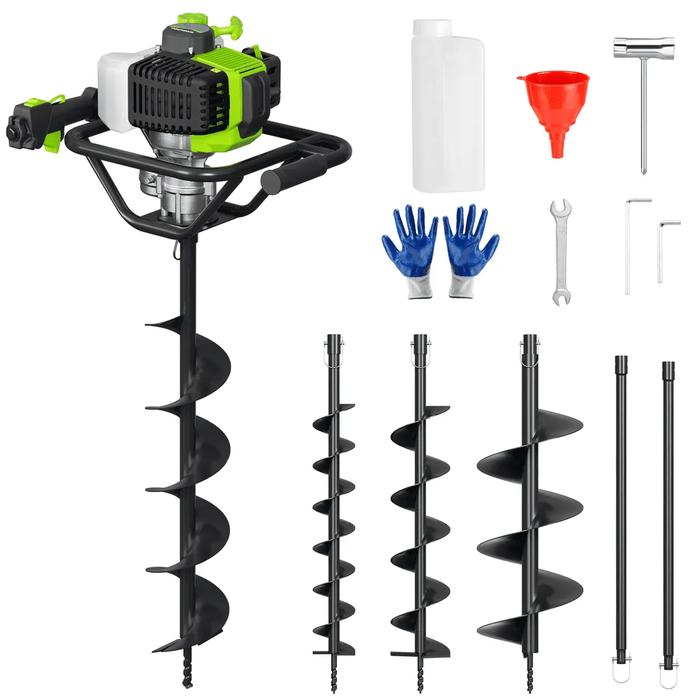 Workpro 62cc 1,600W Gas Powered Earth Auger System