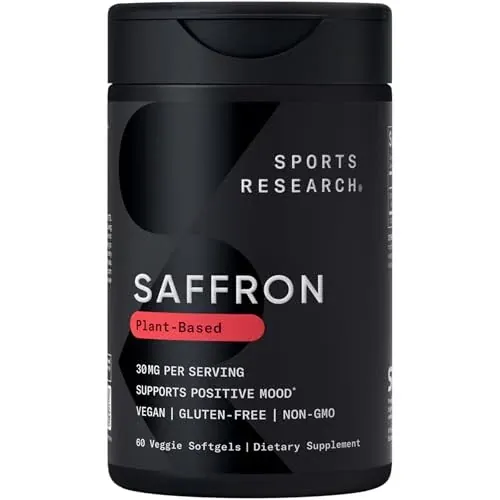 Sports Research 30mg Pure Saffron Veggie Softgels 60-Count
