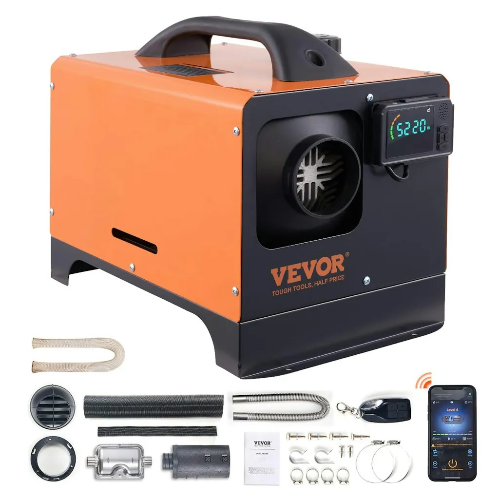 Vevor 8KW 12V Diesel Air Heater w/ Bluetooth & Remote Control