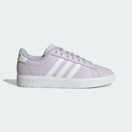 Adidas Women's Grand Court Shoes (Silver Dawn / Cloud White / Gold Metallic)