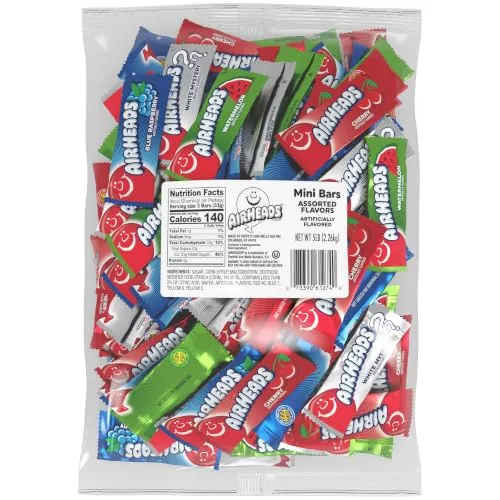 Airheads Mini Candy Bars Variety Pack, 5lb Bag