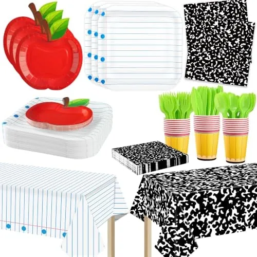 Back to School Party Supplies Tableware Set 170-Piece