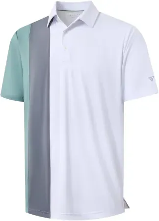 M MAELREG Men's Colorblock Golf Polo Shirt