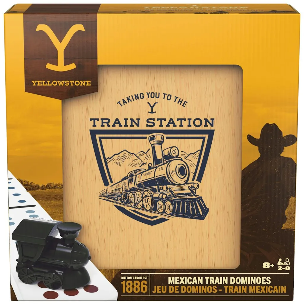 Spin Master Yellowstone Mexican Train Dominoes Game