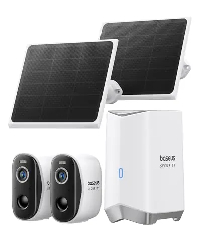 Baseus Solar Security Cameras Wireless Outdoor N1 2-Cam Kit with Solar Panel