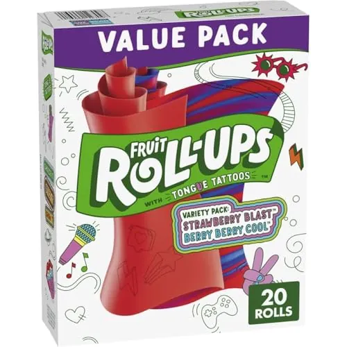 Betty Crocker Fruit Roll Ups Variety Pack Fruit Snack 20-Pack