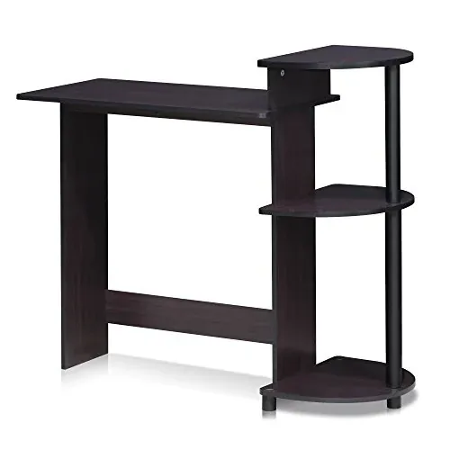 Furinno 28.5" Compact Gaming Desk with Shelves