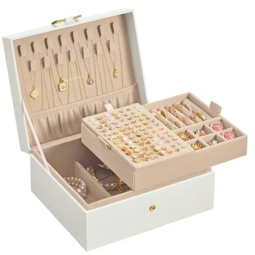 Songmics 2-Layer Jewelry Organizer Box