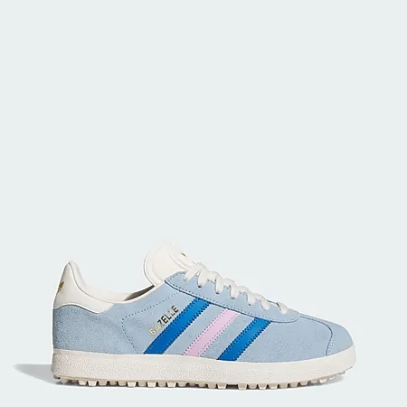 adidas Women's Gazelle Spikeless Golf Shoes (Clear Sky / Blue Bird / Bliss Lilac)